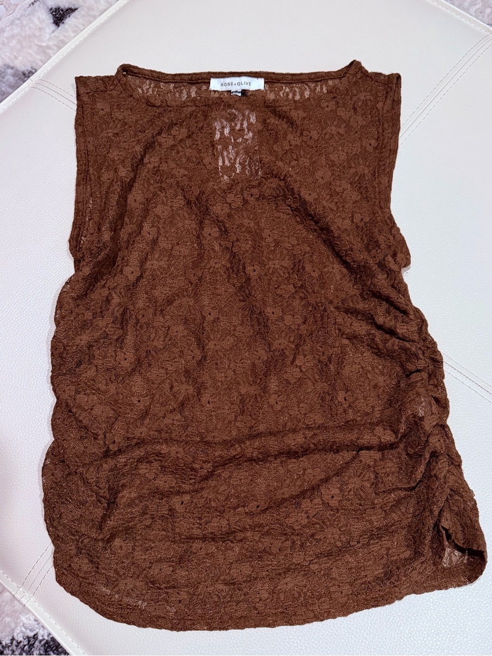 Rose & Olive Chocolate Brown Lace Camisole